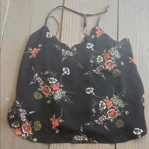 Nine Britton Black Floral Tank Top